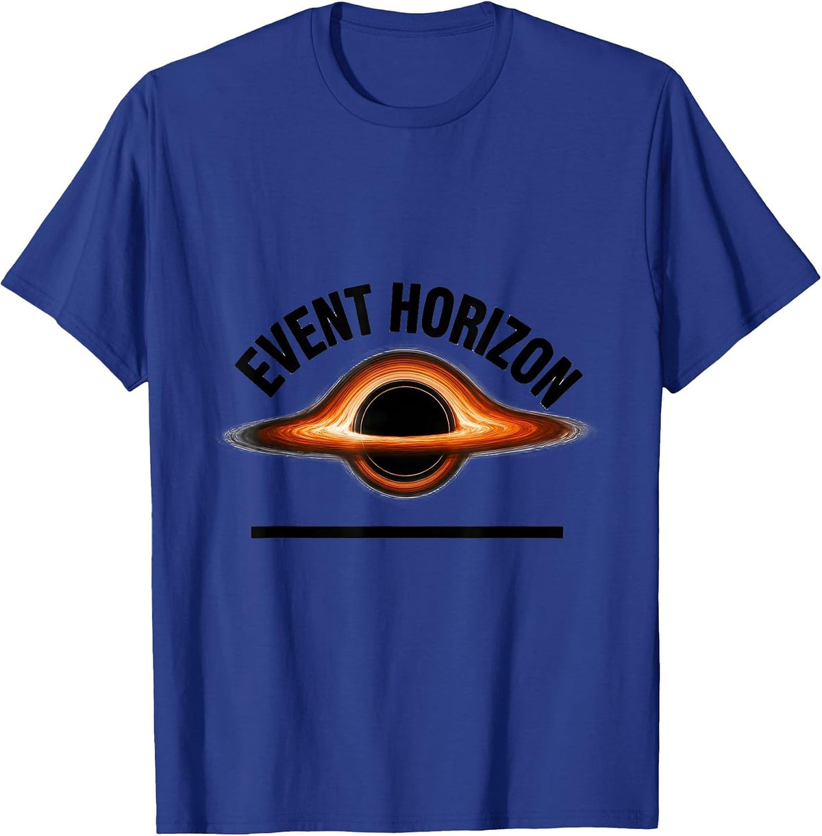 Men's Event Horizon Minimalist Astrophysics Science Student T-Shirt - Royal Blue