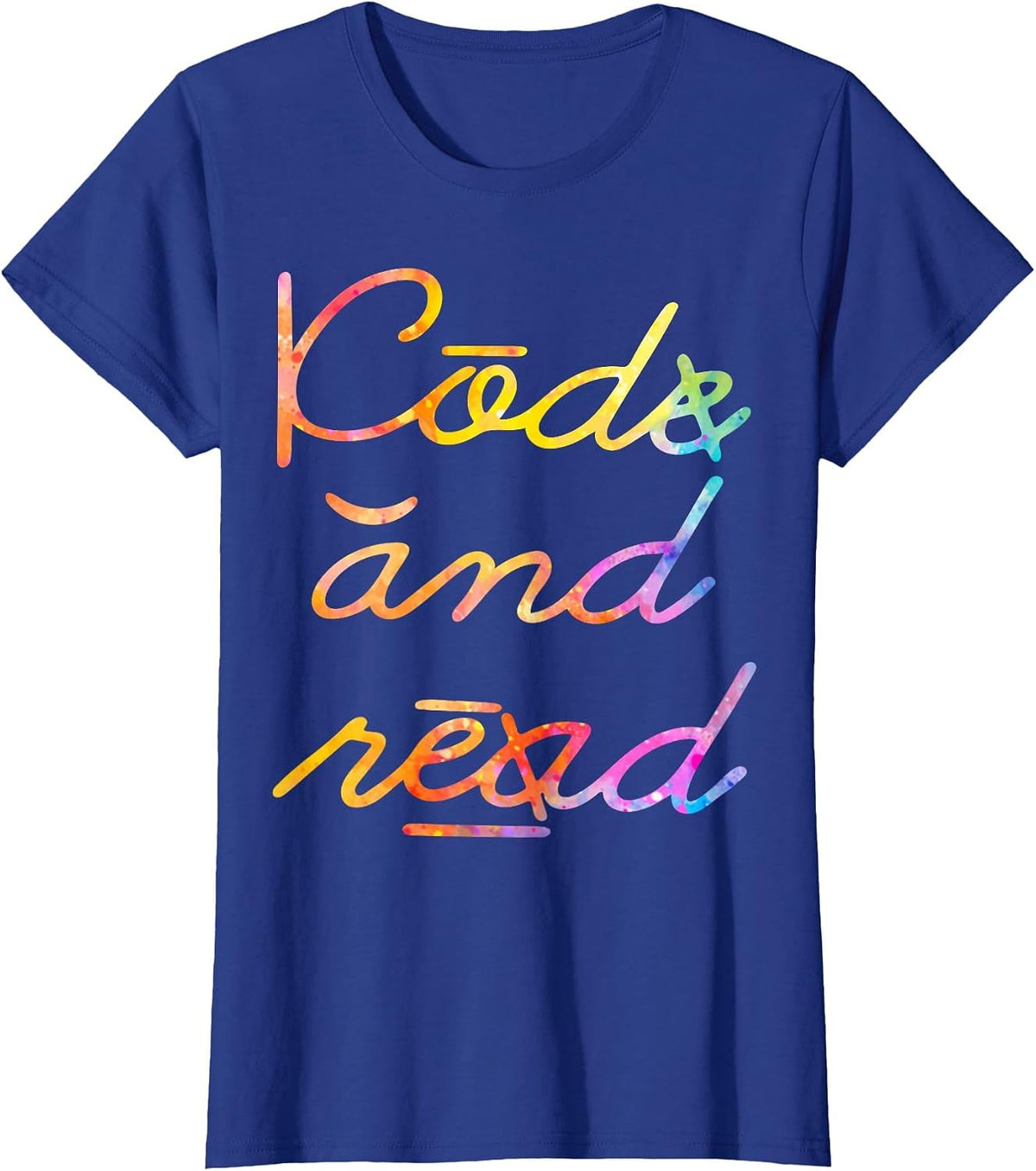 Code and Read Dyslexia Awareness T-Shirt - Royal Blue