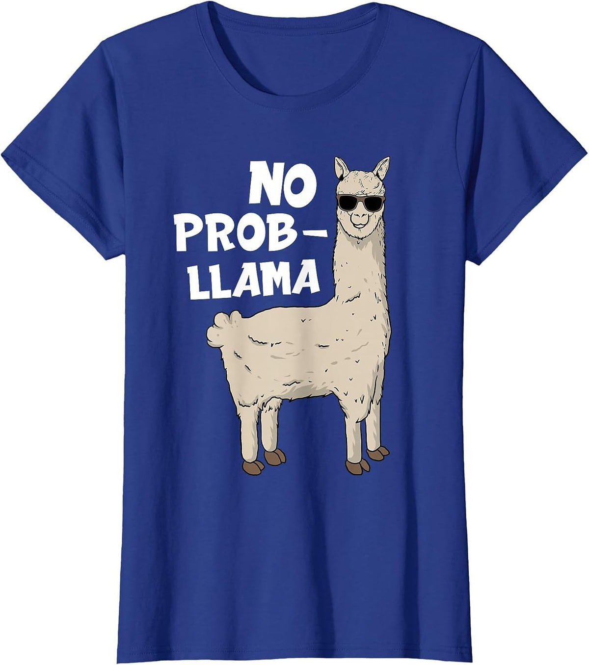 Funny Llama Design for Men Women Kids Llama Alpaca Animal T-Shirt - Royal Blue