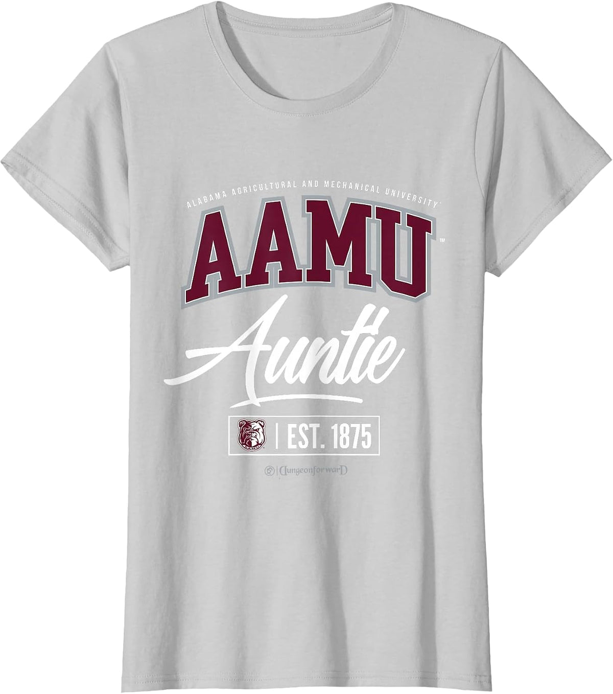 Alabama A&M University - AAMU HBCU Auntie T-Shirt - Silver Grey