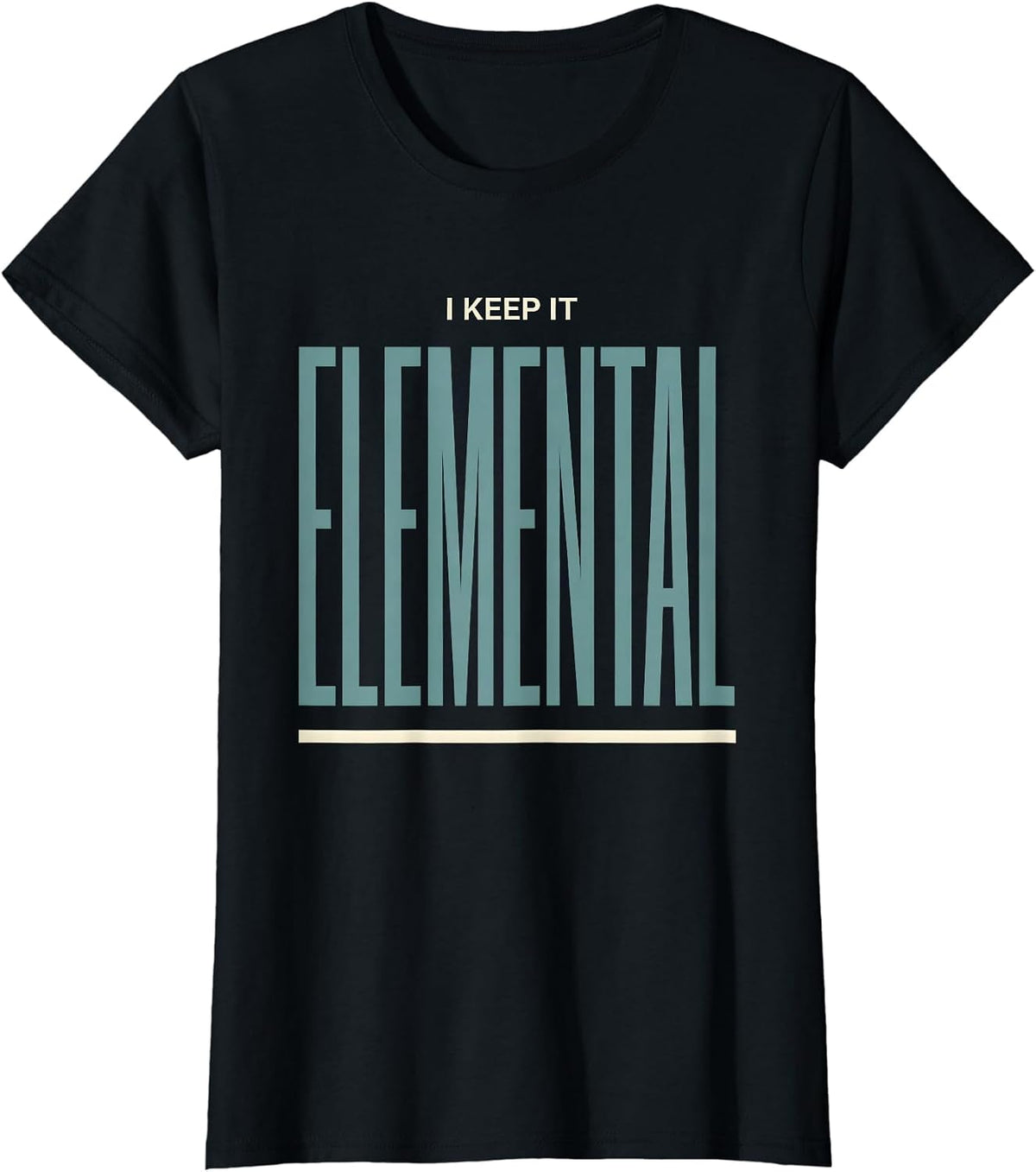 I Keep It Elemental Minimalist Chemistry Pun Science Teacher T-Shirt - Black