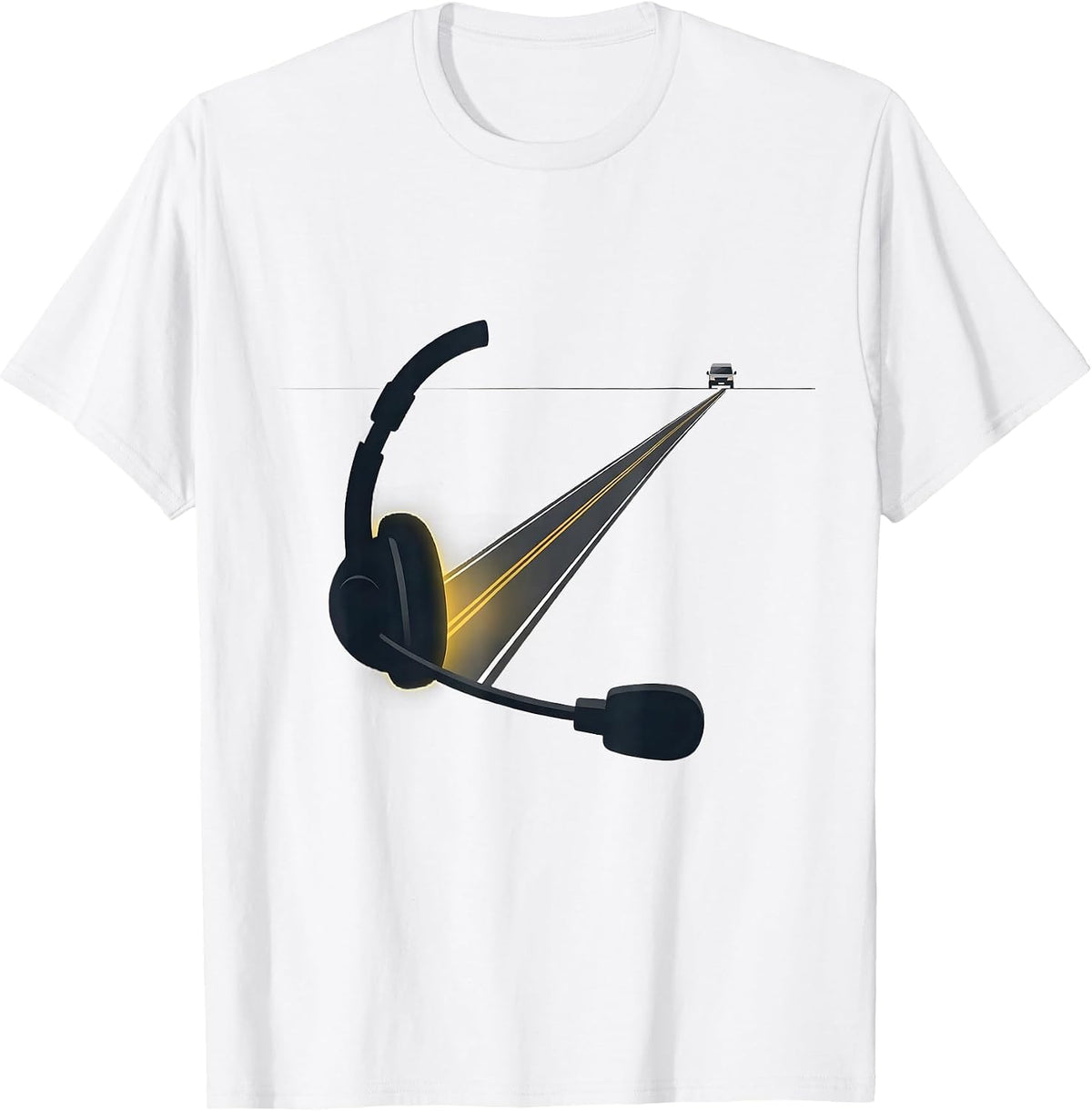 Men's Thin Gold Line 911 Dispatcher First Responder Tribute T-Shirt - White