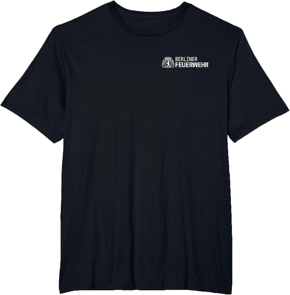 Germany Berlin Fire Department Feuerwehr Firefighter T-Shirt - Black