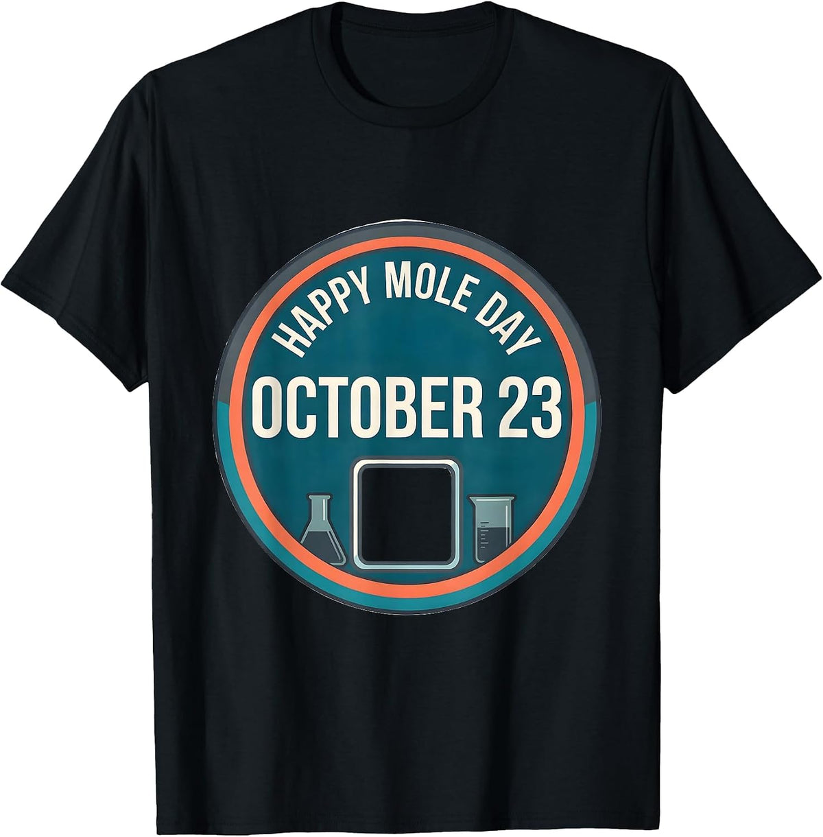 Men's Happy Mole Day October 23 Funny Chemistry Teacher Science T-Shirt - Black