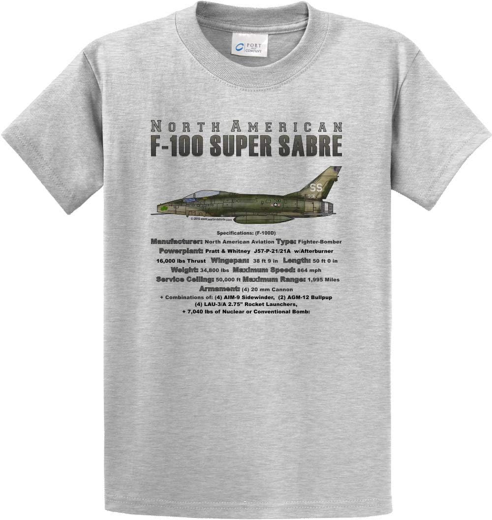 F-100D SuperSaber Short Sleeve T-Shirt - Ash Gray