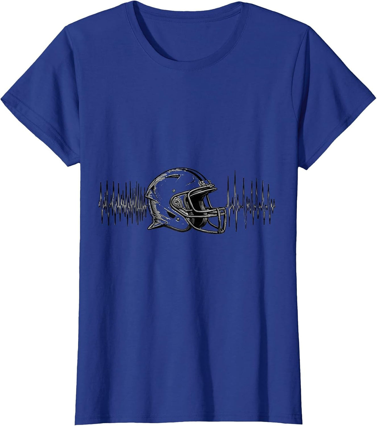 Women's Firefighter Spouse Tick Marks Line Art Tribute T-Shirt - Royal Blue