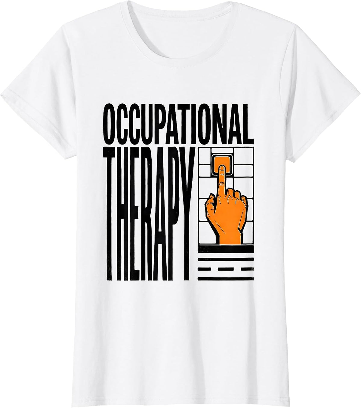 Occupational Therapy Stencil Graphic OT Therapist Gift T-Shirt - White