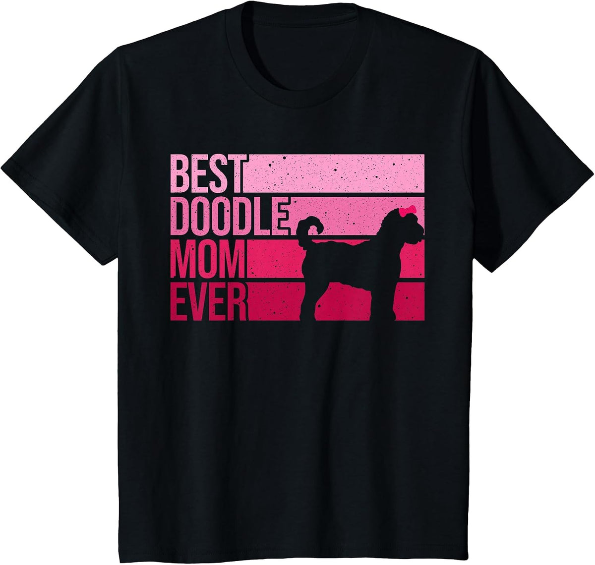Cool Doodle Mom Art Women Girl Aussiedoodle Goldendoodle Dog T-Shirt - Black