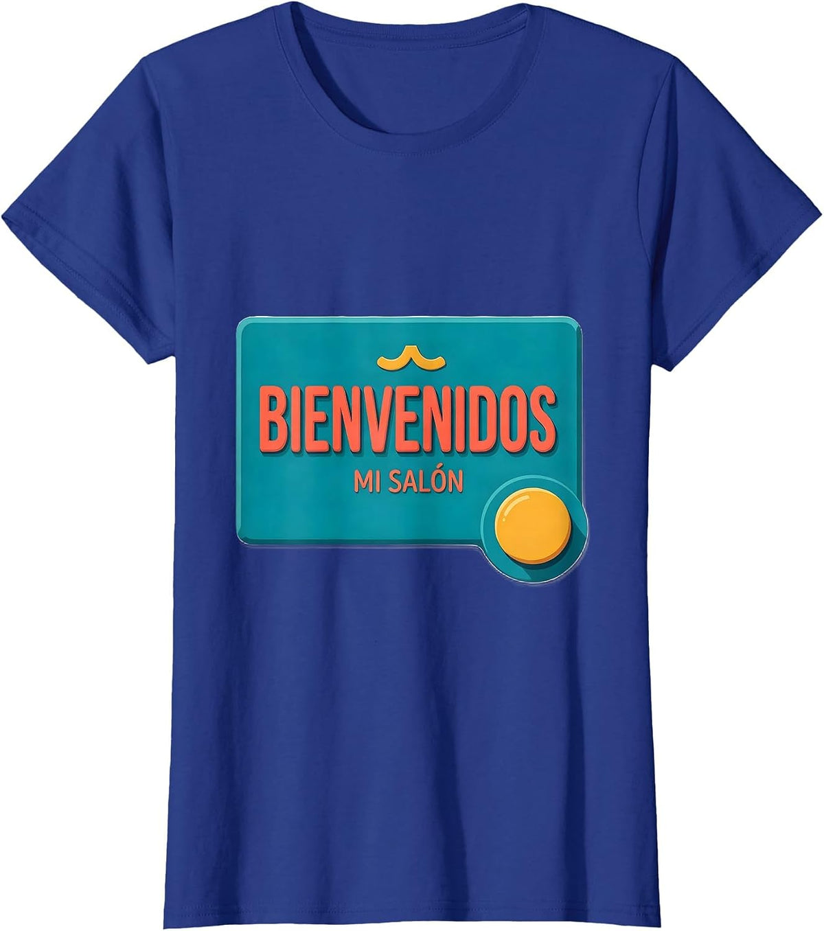 Women's Bienvenidos Mi Salón Bold Bilingual Spanish Teacher T-Shirt - Royal Blue