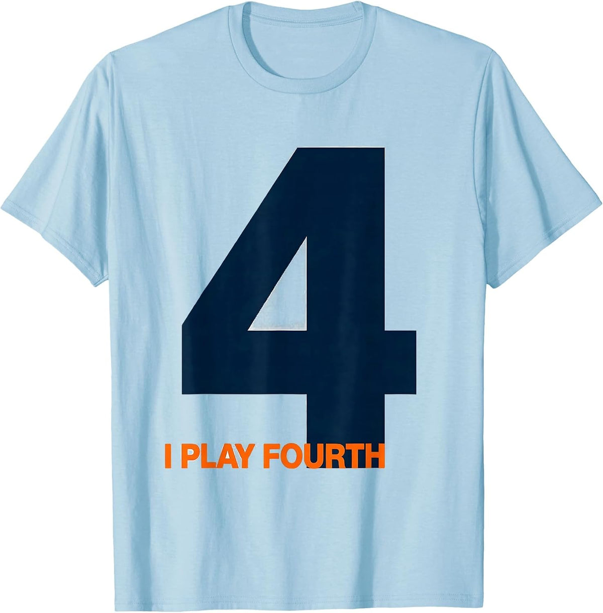 Men's I Play Fourth School Team Fourth Grade All-Stars Spirit T-Shirt - Baby Blue
