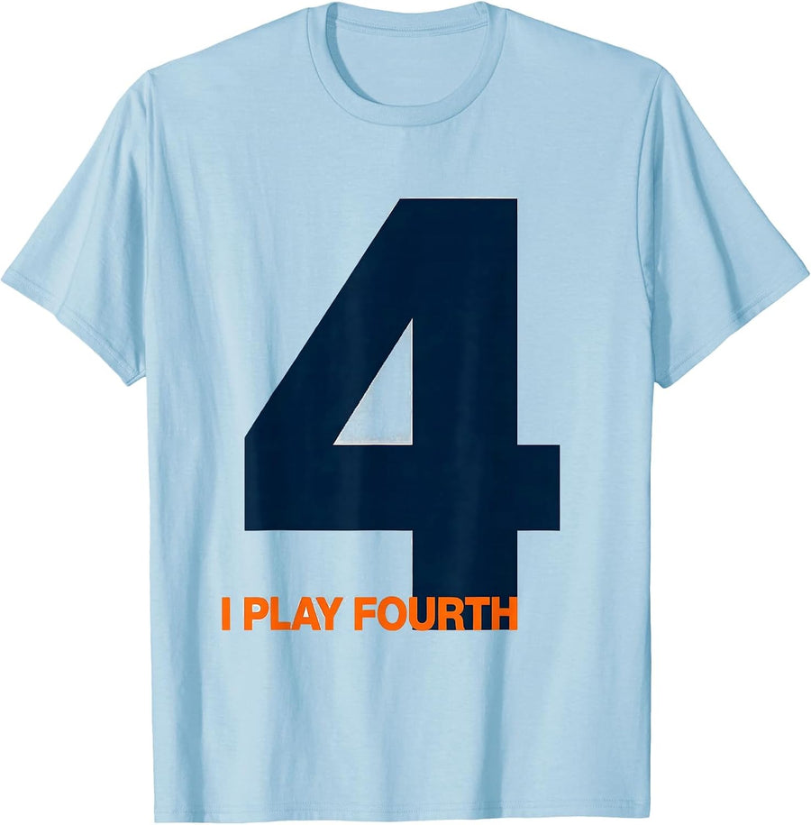 Men's I Play Fourth School Team Fourth Grade All-Stars Spirit T-Shirt - Baby Blue