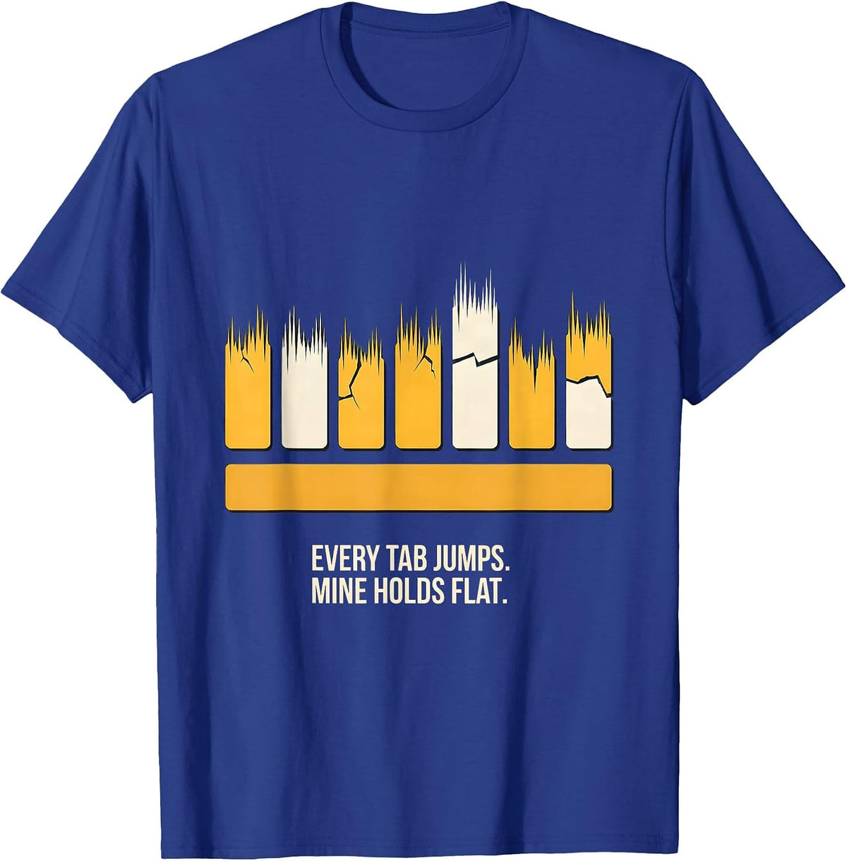 Men's Every Tab Jumps Mine Holds Flat 911 Dispatcher Thin Line T-Shirt - Royal Blue