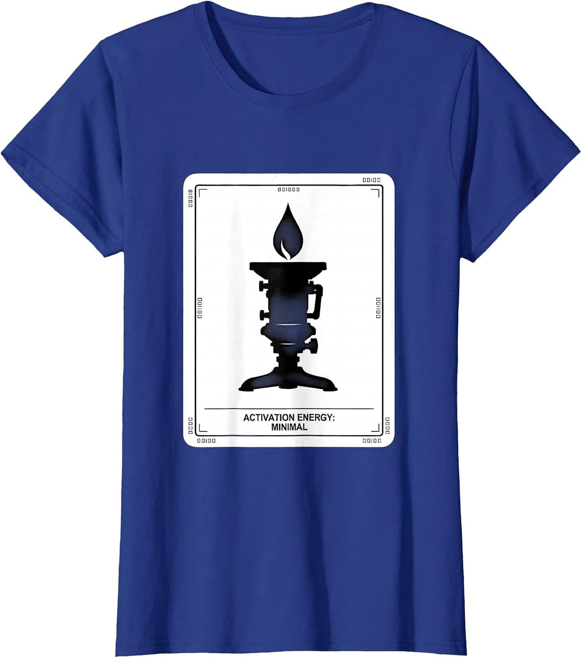 Women's Activation Energy Minimal Funny Chemistry Student Science T-Shirt - Royal Blue
