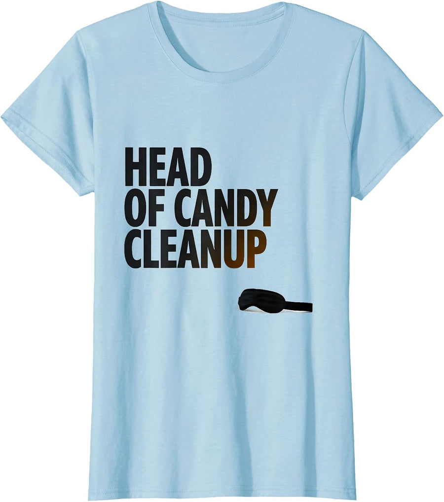 Women's Head Of Candy Cleanup Funny Cinco De Mayo Party Humor T-Shirt - Baby Blue