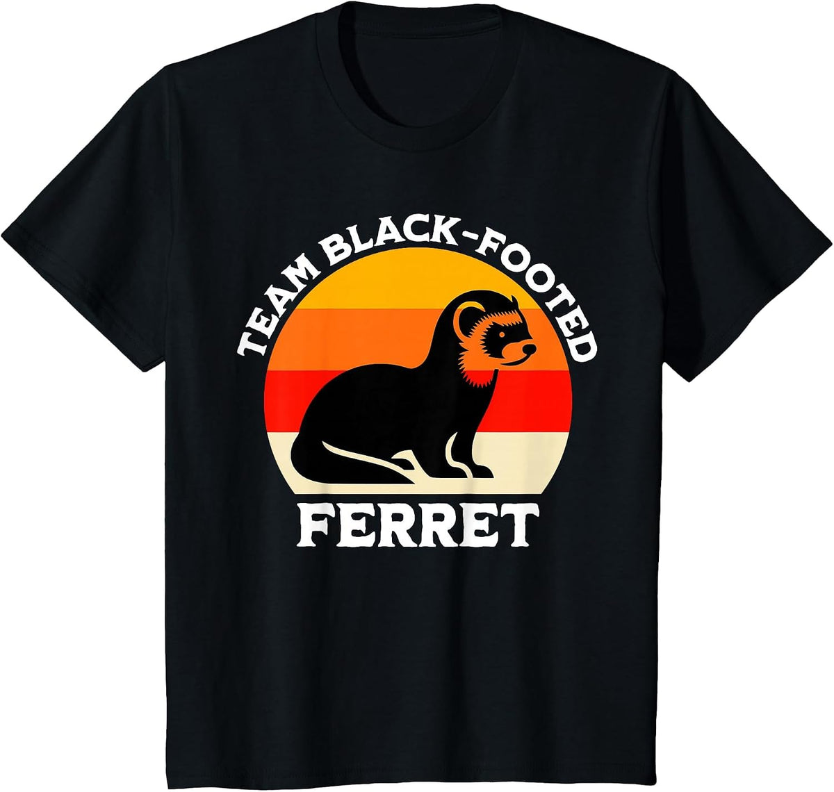 Black Footed Ferret Team Iltis T-Shirt - Black