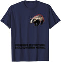 Outweighed By Everything Backs Down From Nothing Funny Honey T-Shirt - Navy Blue