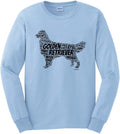Golden Retriever Word Art Dog Puppy Owner Gift Long Sleeve T-Shirt - Light Blue