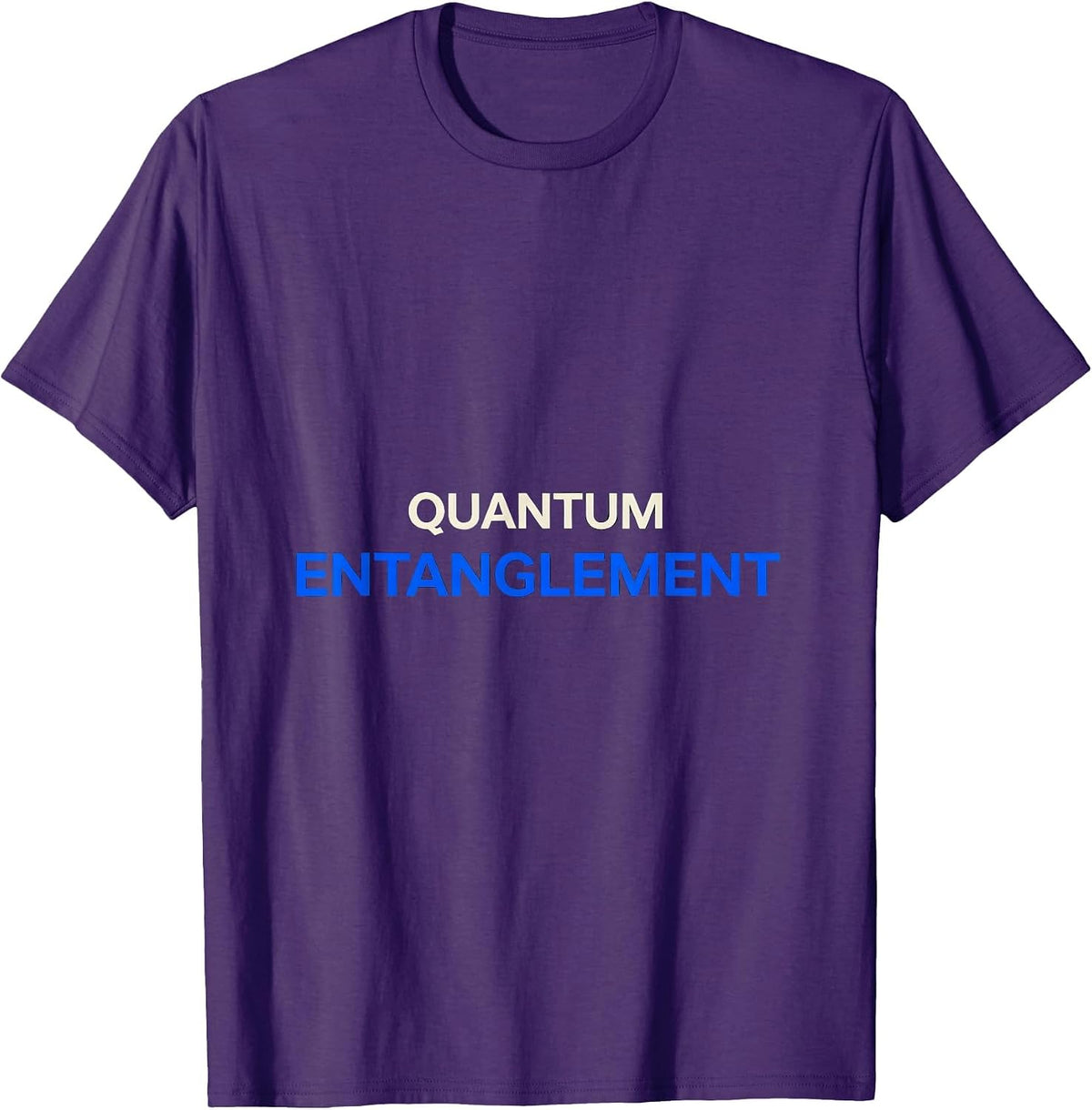 Men's Quantum Entanglement Minimalist Science Enthusiast Nerdy T-Shirt - Purple