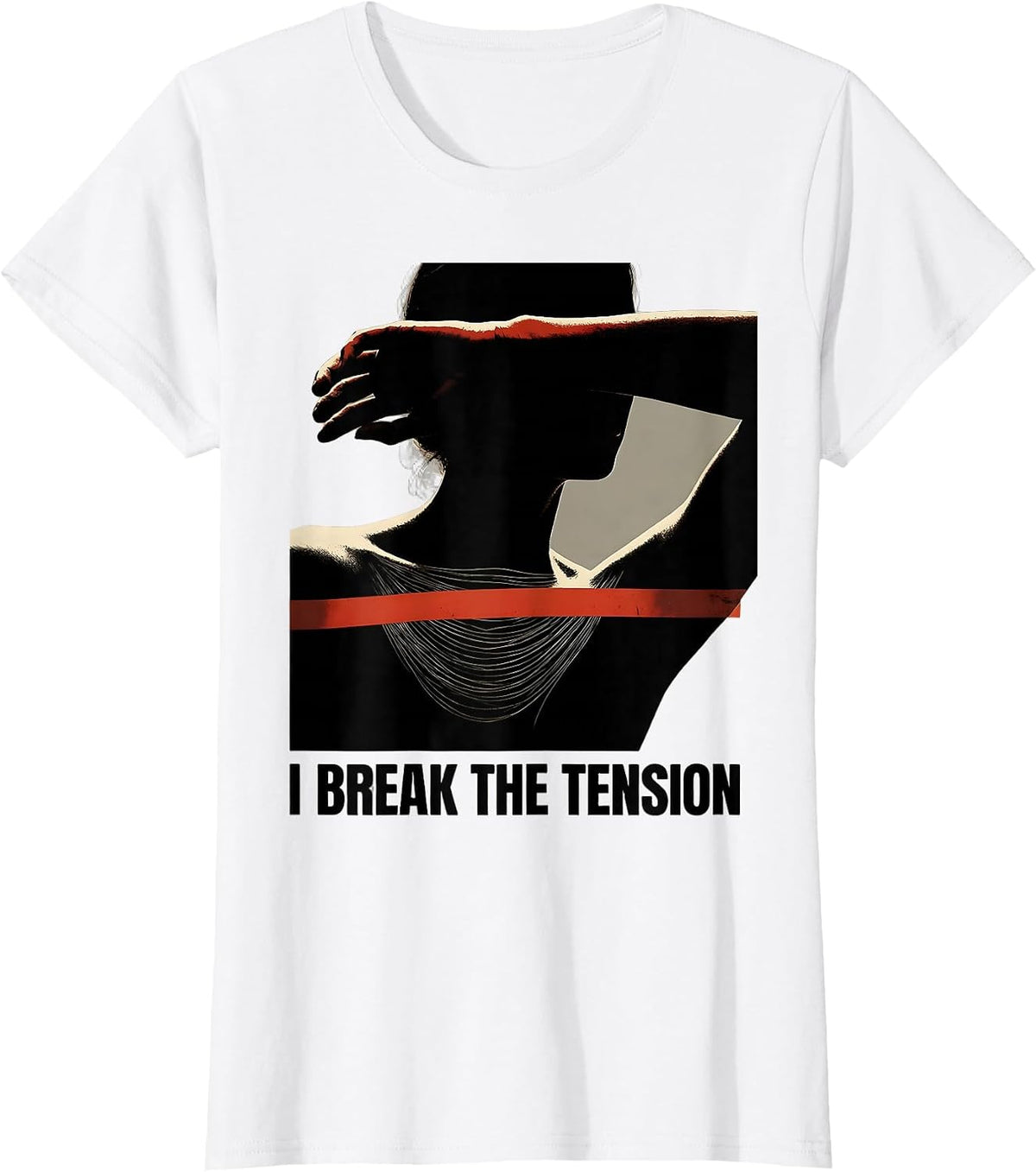I Break The Tension Funny Massage Therapist Occupational T-Shirt - White