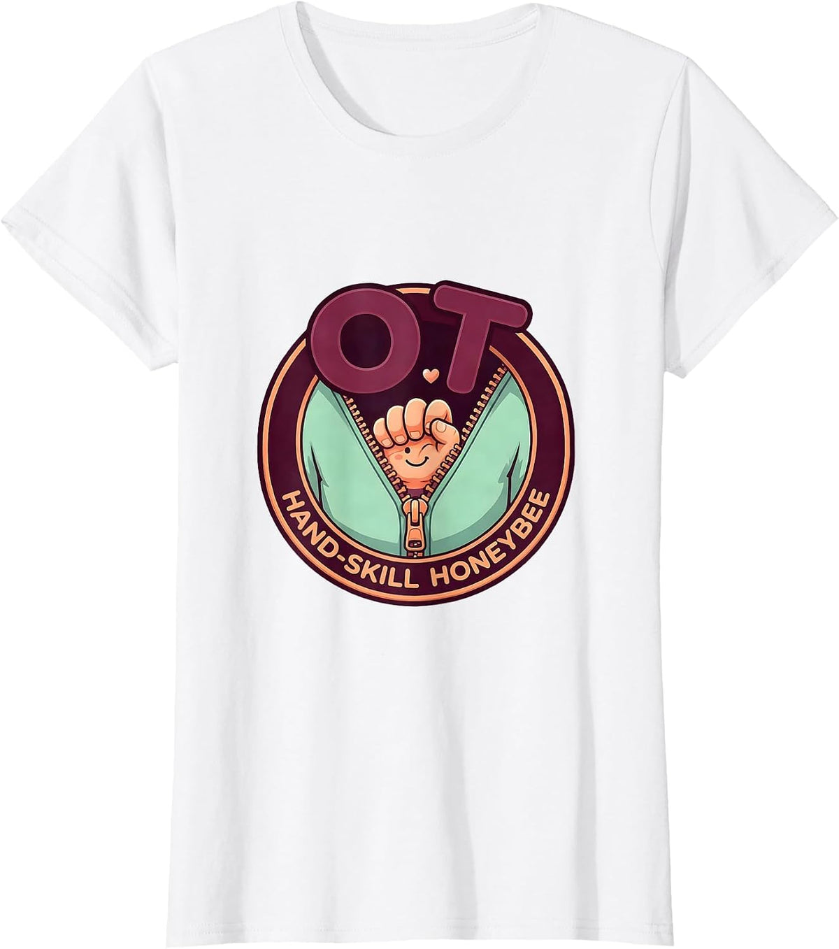 OT, Hand-Skill Honeybee Cute Kawaii Occupational Therapy T-Shirt - White