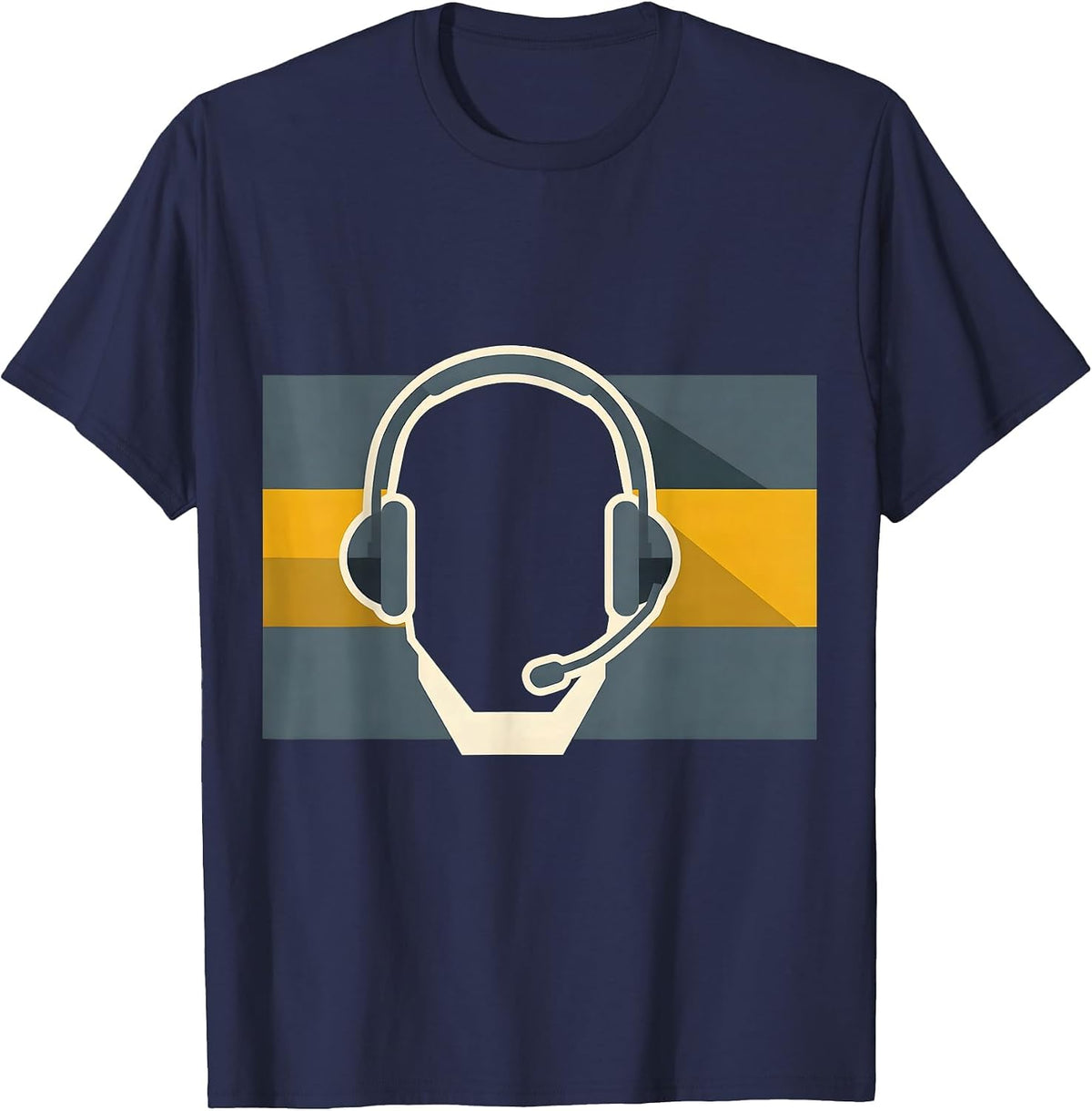 Thin Gold Line 911 Dispatcher First Responder Tribute T-Shirt - Navy Blue