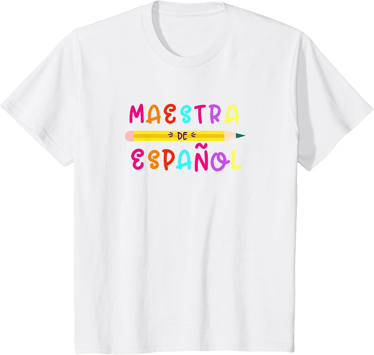 Maestra de Español Back to School Dual Language T-Shirt - White