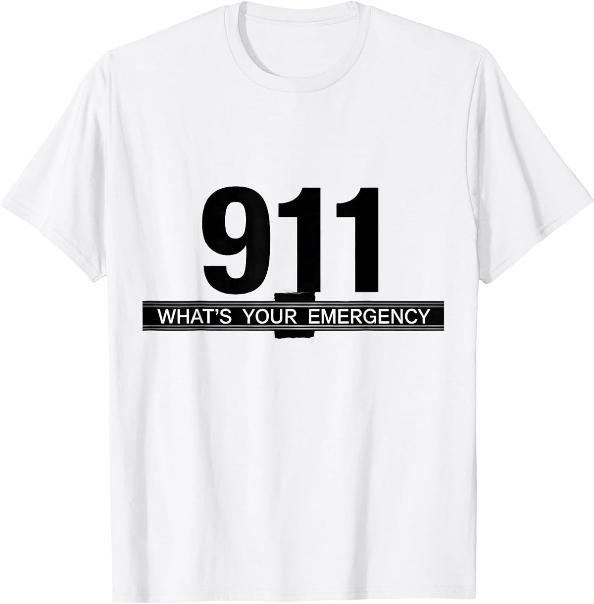 Men's 911 Whats Your Emergency Dispatcher First Responder Pride T-Shirt - White