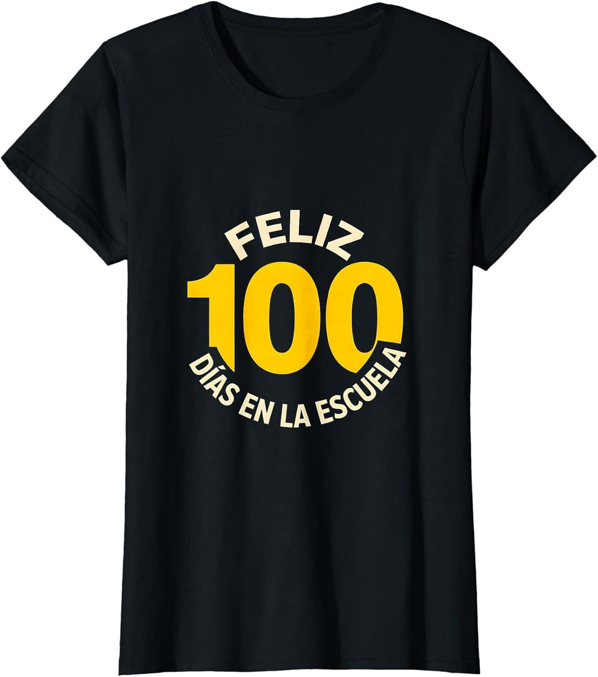 Women's Feliz 100 Días en la Escuela Spanish Teacher 100th Day T-Shirt - Black