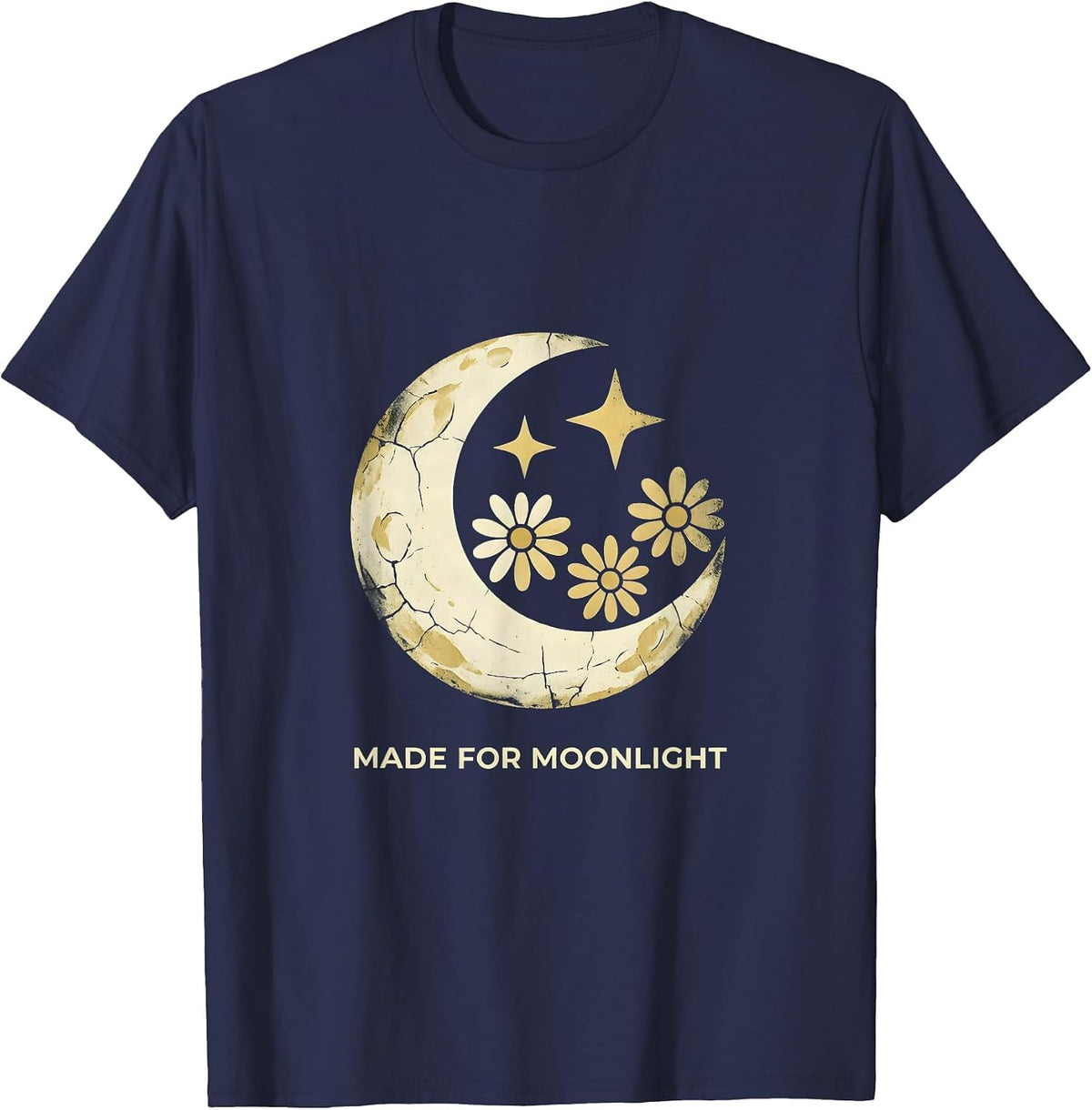 Men's Made For Moonlight Boho Celestial Moon Phase Moon Lover Gift T-Shirt - Navy Blue