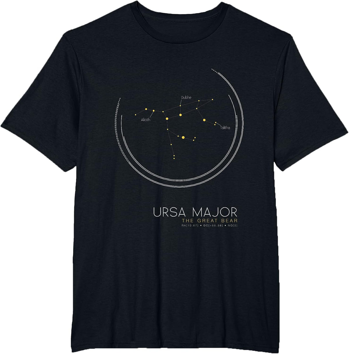 Ursa Major - Constellation T-Shirt for Science Nerds T-Shirt - Black
