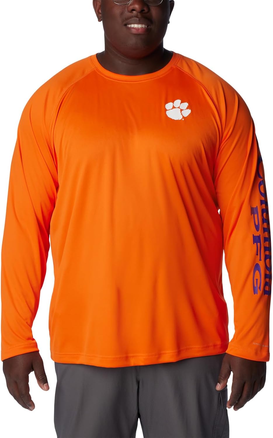 Columbia Men's Collegiate Terminal Tackle Long Sleeve Shirt - Cle - Spark Orange