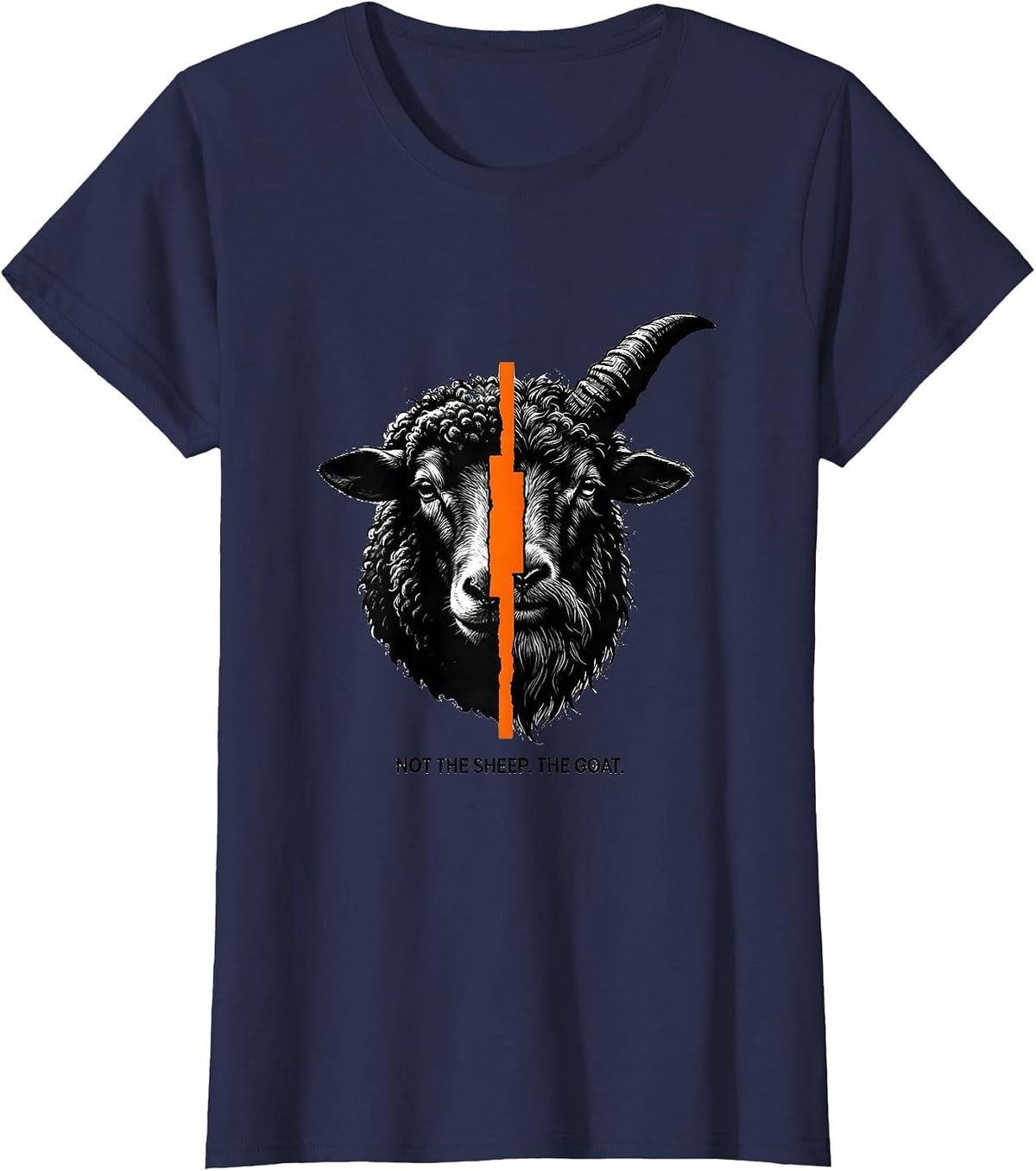 Women's Not The Sheep The Goat Funny Farm Animal Goat Lover Gift T-Shirt - Navy Blue