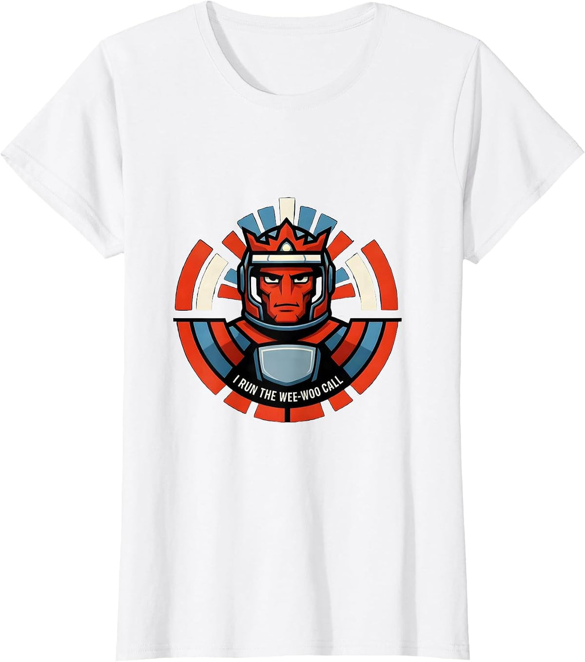 I Run The Wee-Woo Call Funny Firefighter Humor Gift T-Shirt - White