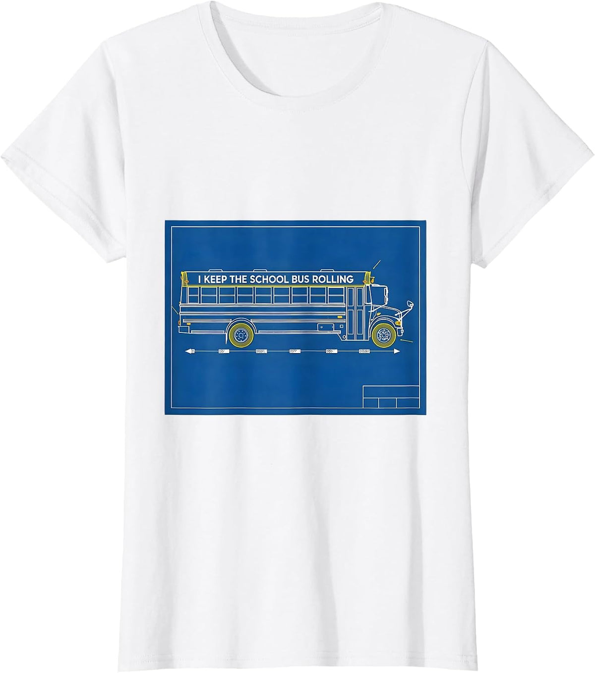 Women's I Keep The School Bus Rolling Funny School Bus Driver T-Shirt - White