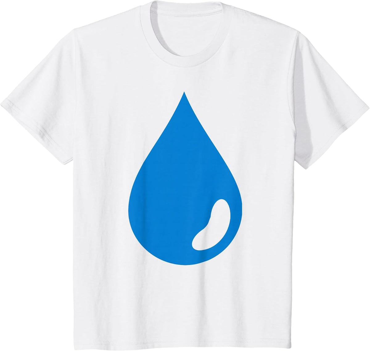Blue Water Drop T-Shirt - White