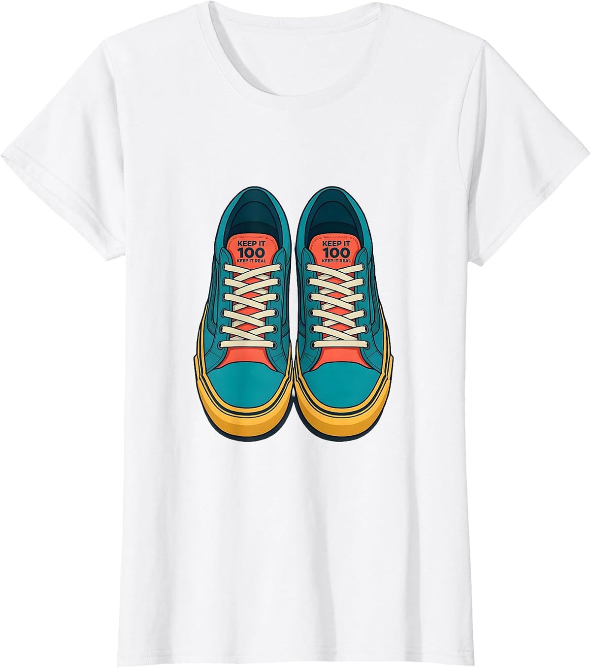 Keep It 100 Keep It Real Old School Hip Hop 80s 90s T-Shirt - White