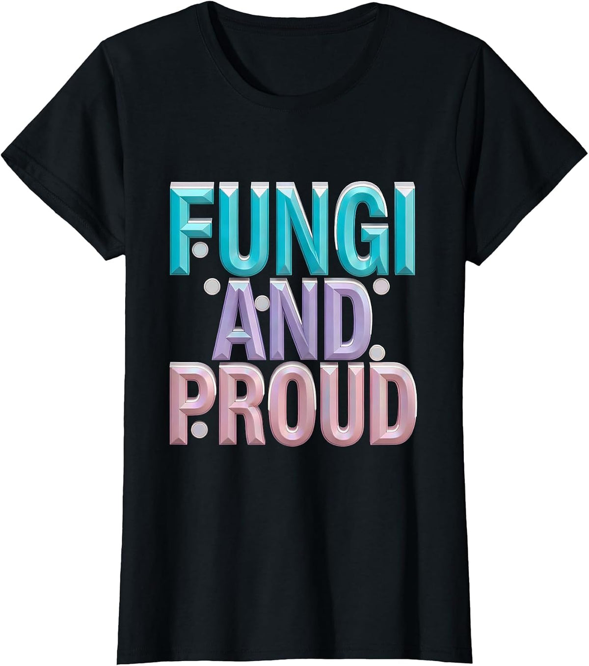 Fungi and Proud Mushroom Lover Design T-Shirt - Black