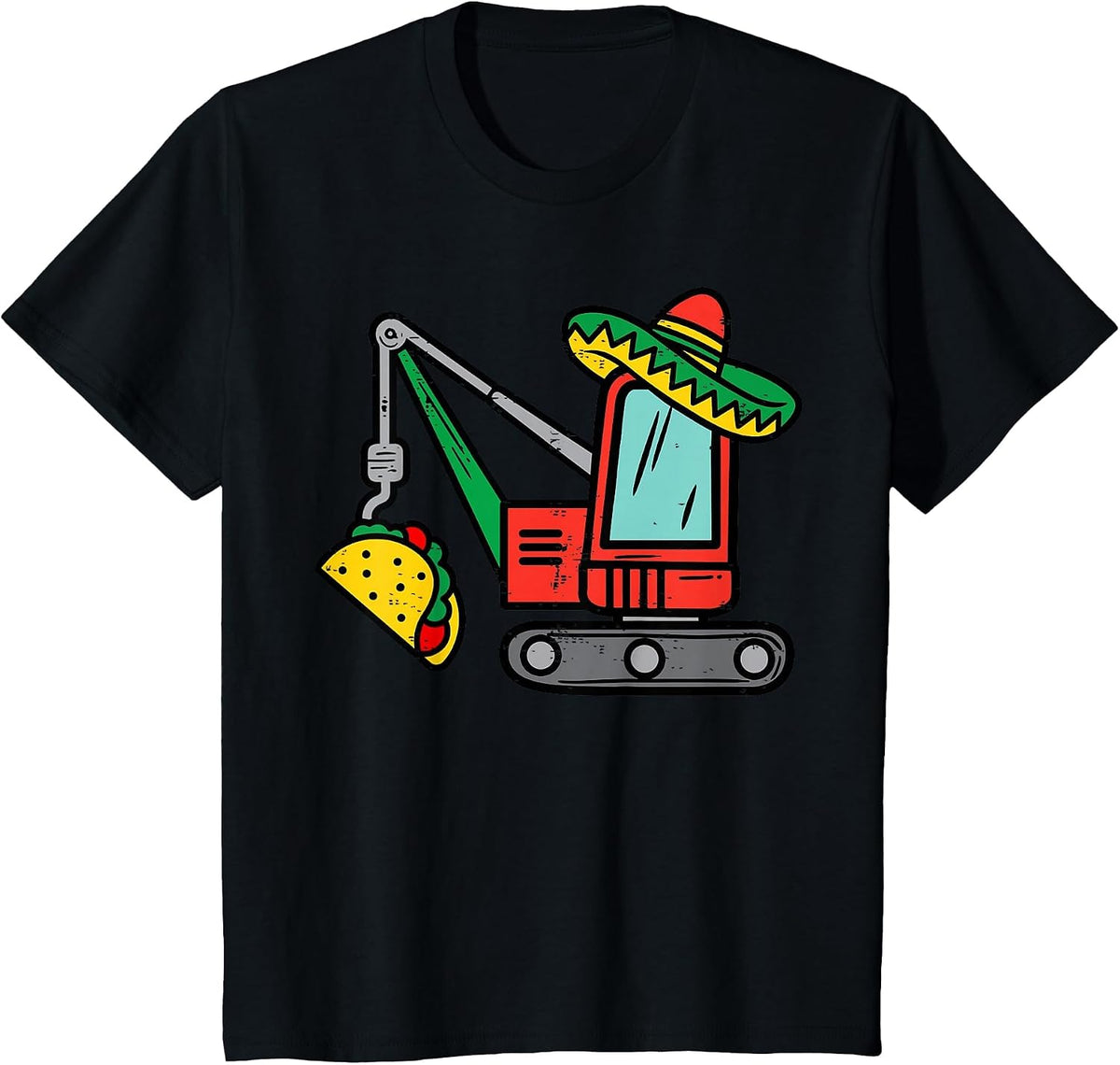 Mexican Crane Tacos Boys Cinco De Mayo Fiesta Kids Toddler T-Shirt - Black