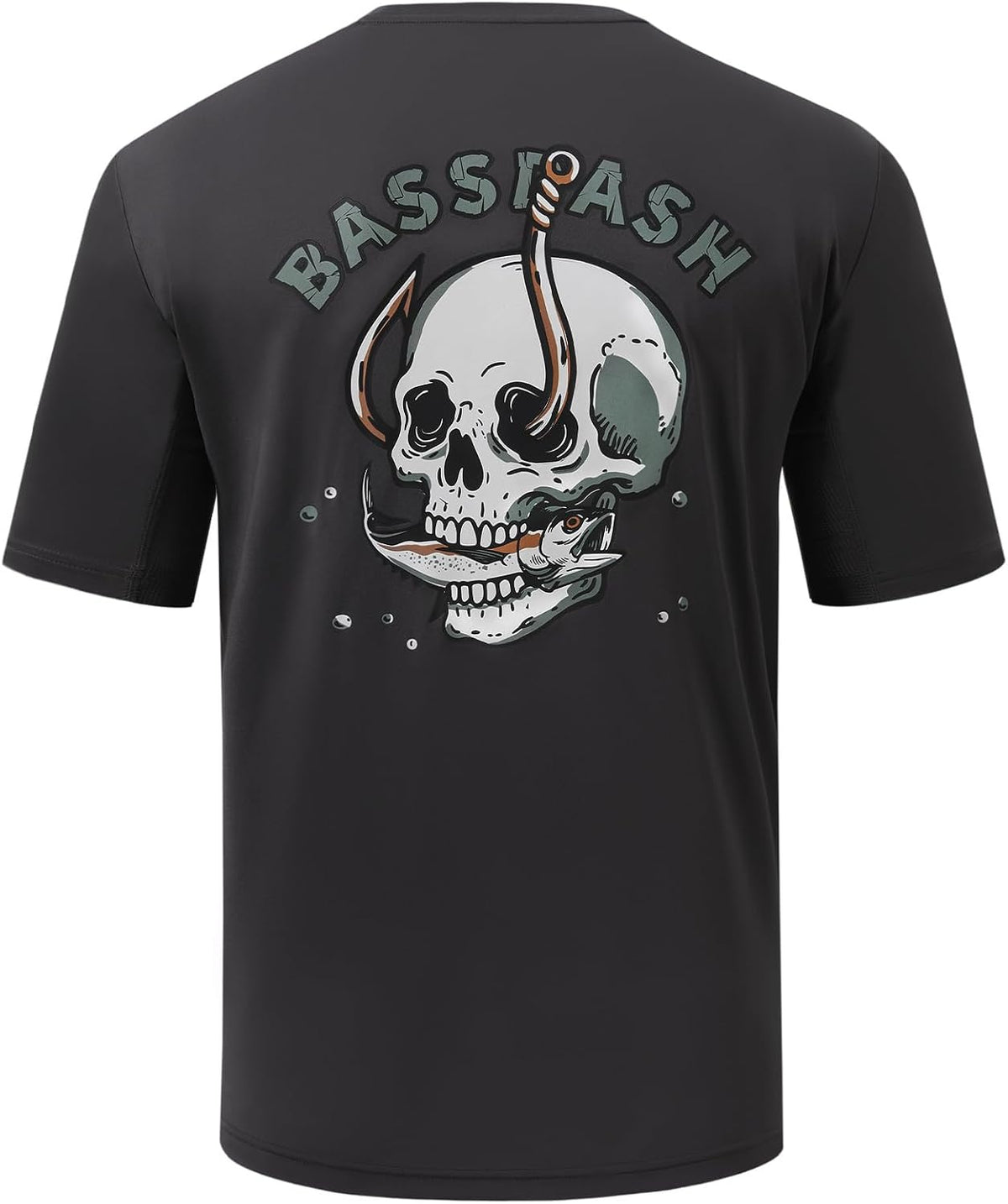 BASSDASH Men’s Graphic T-Shirts Short Sleeve Fishing Shirt UPF 50+ Moisture Wicking UV Sun Protection FS36M - Dark