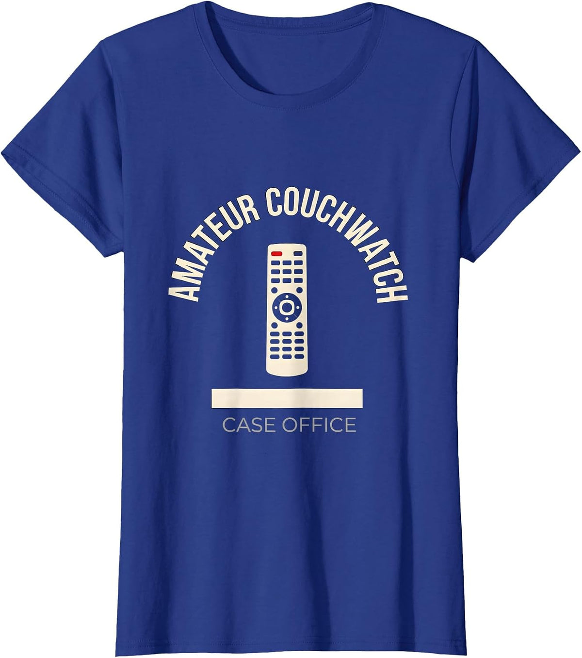 Women's Amateur Couchwatch Case Office Funny True Crime Lover T-Shirt - Royal Blue