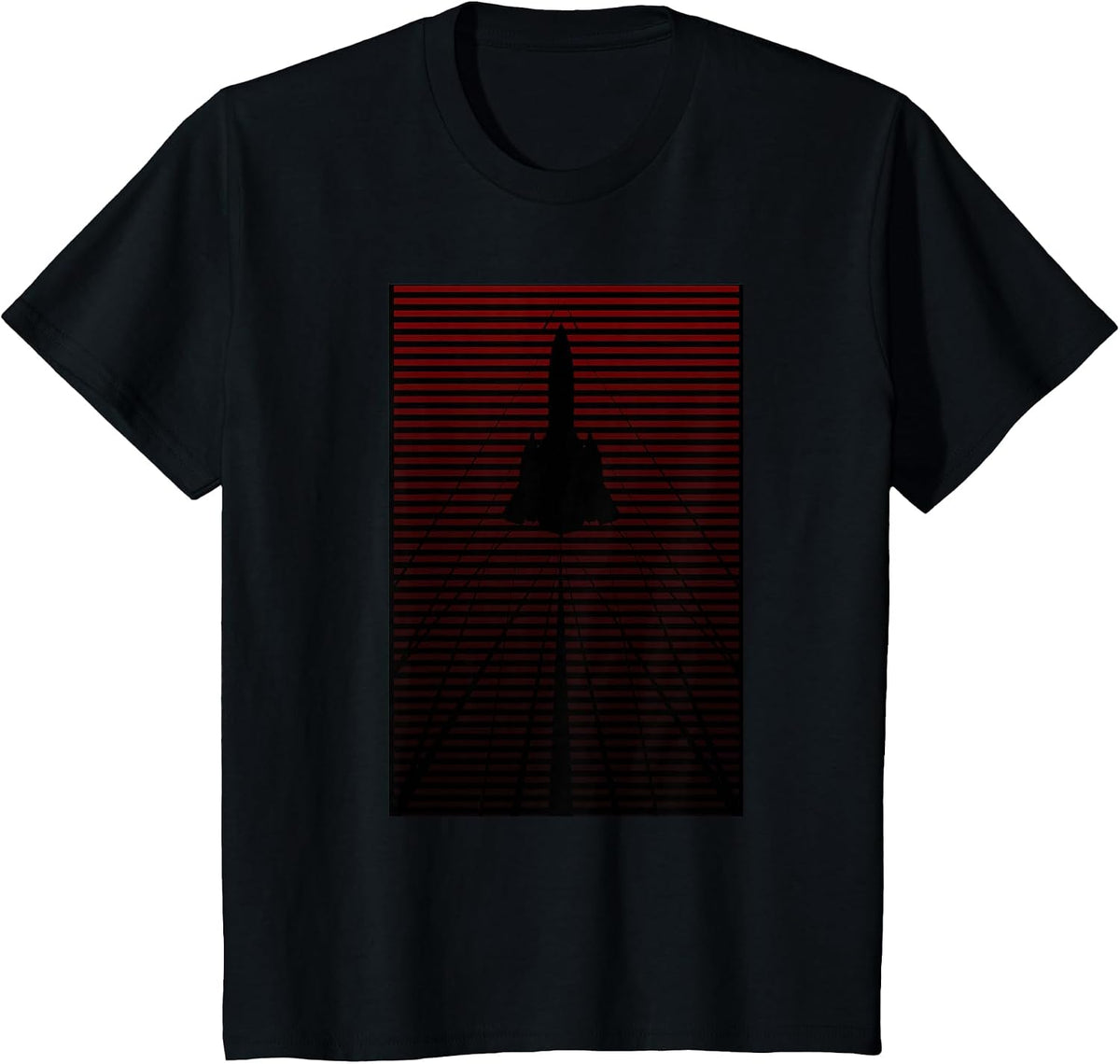 SHOCKWAVES SR-71 Blackbird OXCART Fade to Red T-Shirt - Black