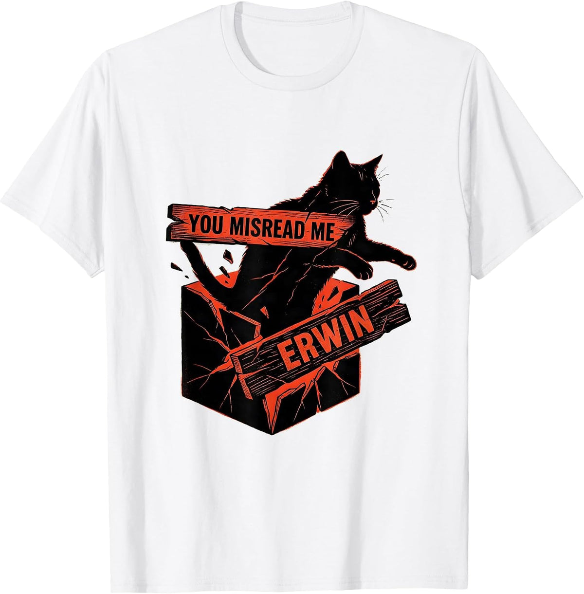 Men's You Misread Me, Erwin Funny Quantum Physics Science Teacher T-Shirt - White