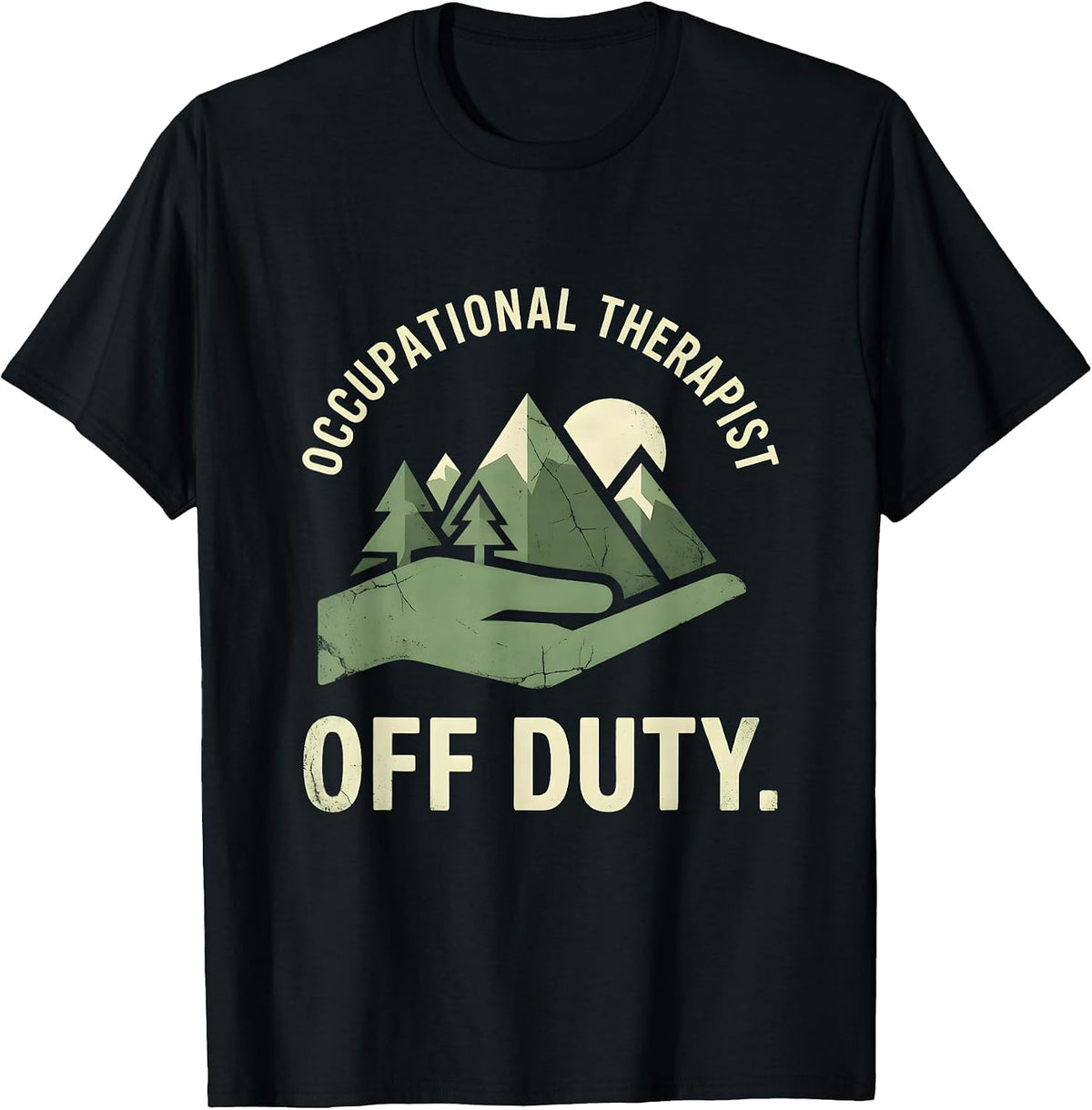 Men's Occupational Therapist Off Duty Funny OT Design T-Shirt - Black