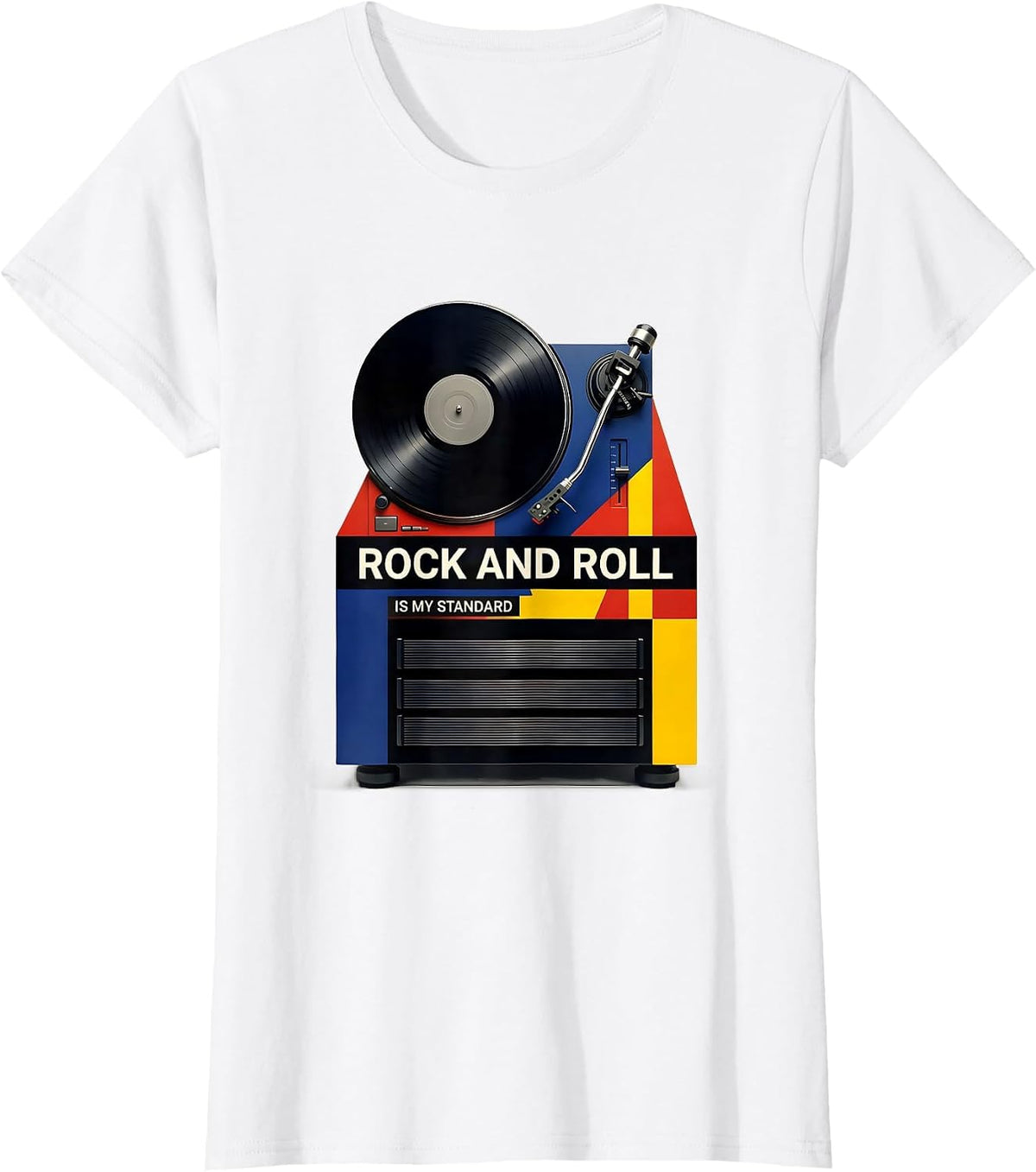 Rock And Roll Is My Standard Bauhaus Modernist Retro Rock T-Shirt - White