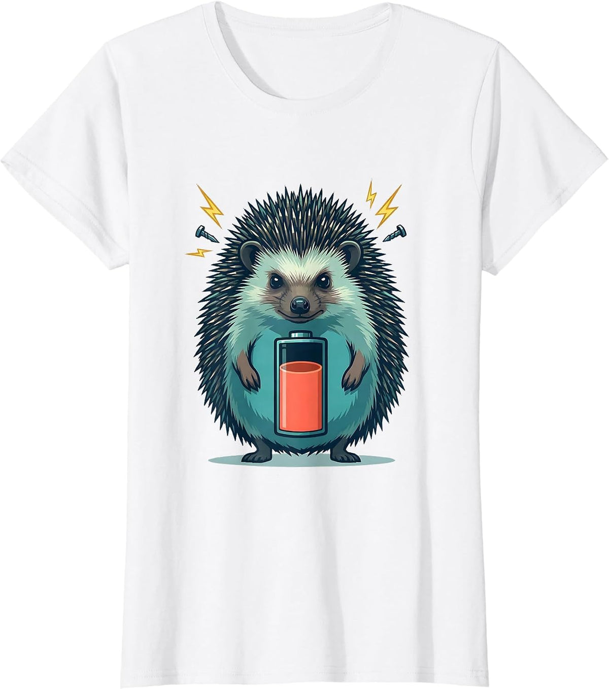 Calm Hedgehog Sarcastic Rage Animal Meme Humor T-Shirt - White