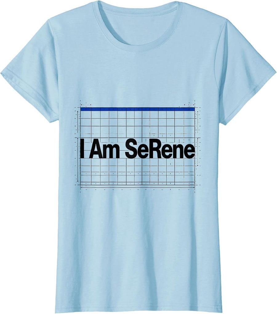 Women's I Am SeReNe Swiss International Nerdy Humor Chemistry T-Shirt - Baby Blue