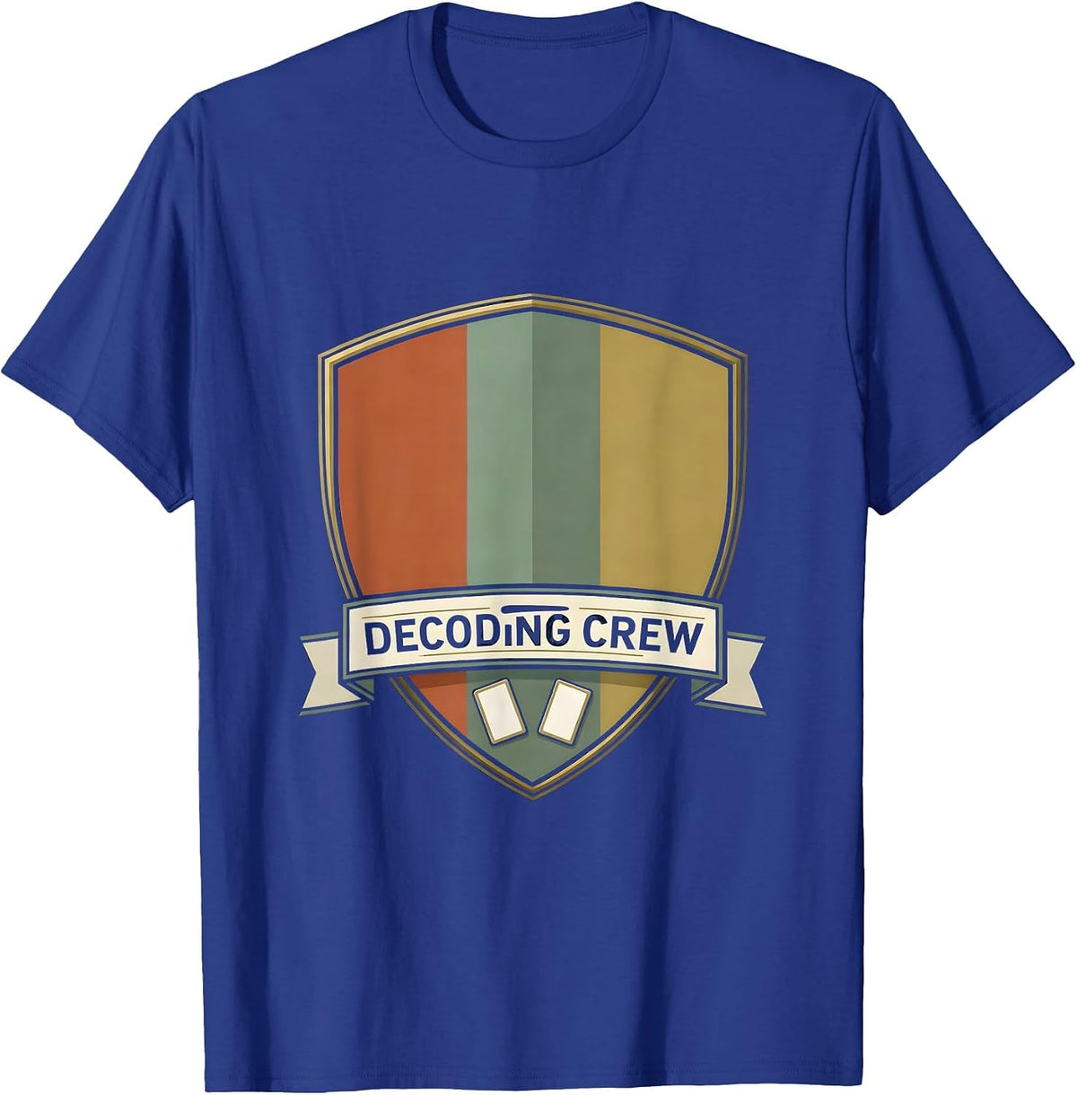 Decoding Crew Dyslexia Teacher Crew Humor Dyslexia T-Shirt - Royal Blue