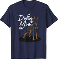 Cool Doberman Mom for Women Girls Mother Doberman Pinscher T-Shirt - Navy Blue