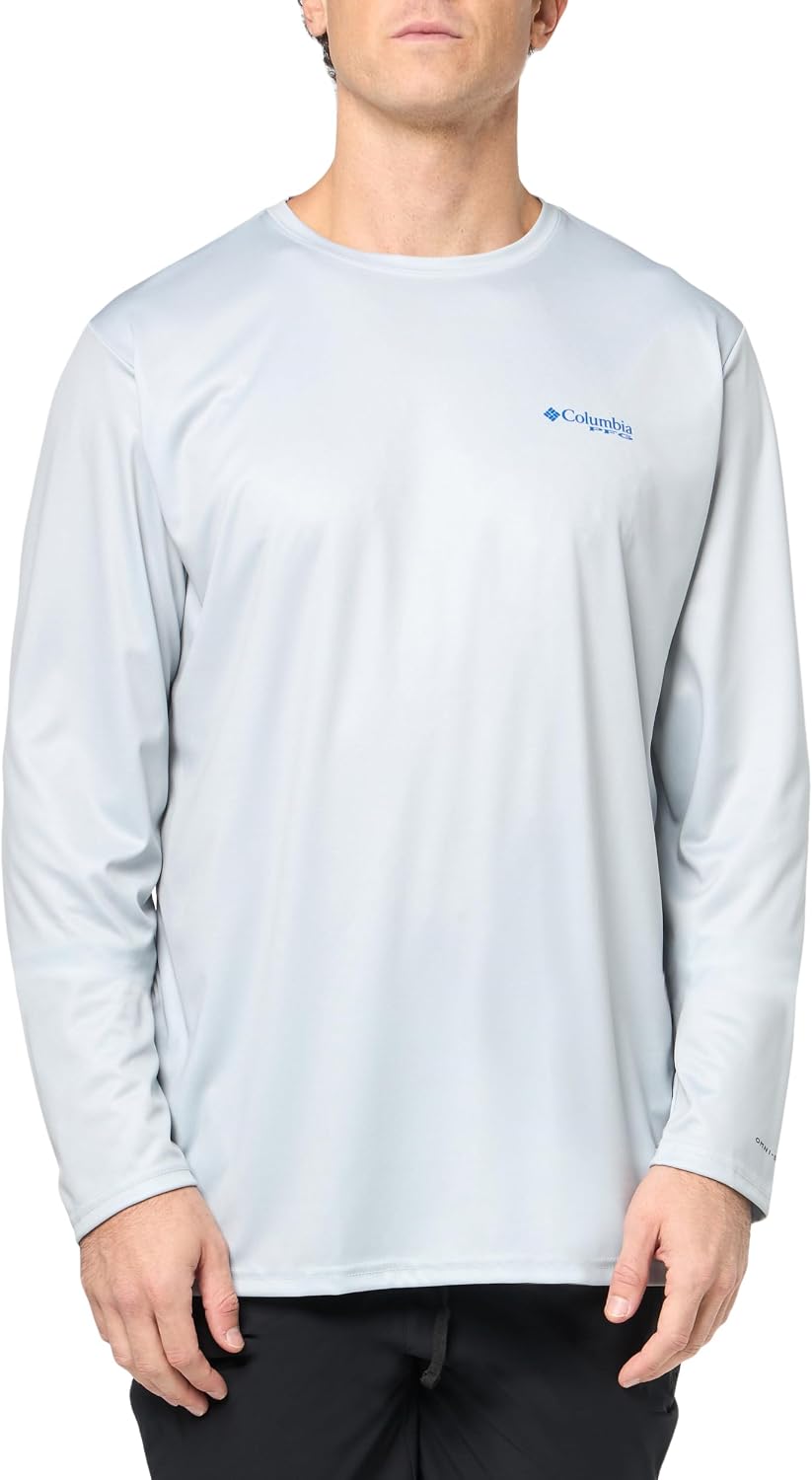 Columbia Men's Terminal Tackle PFG Blackline Long Sleeve - Cool Grey\/Blackline Tarpon
