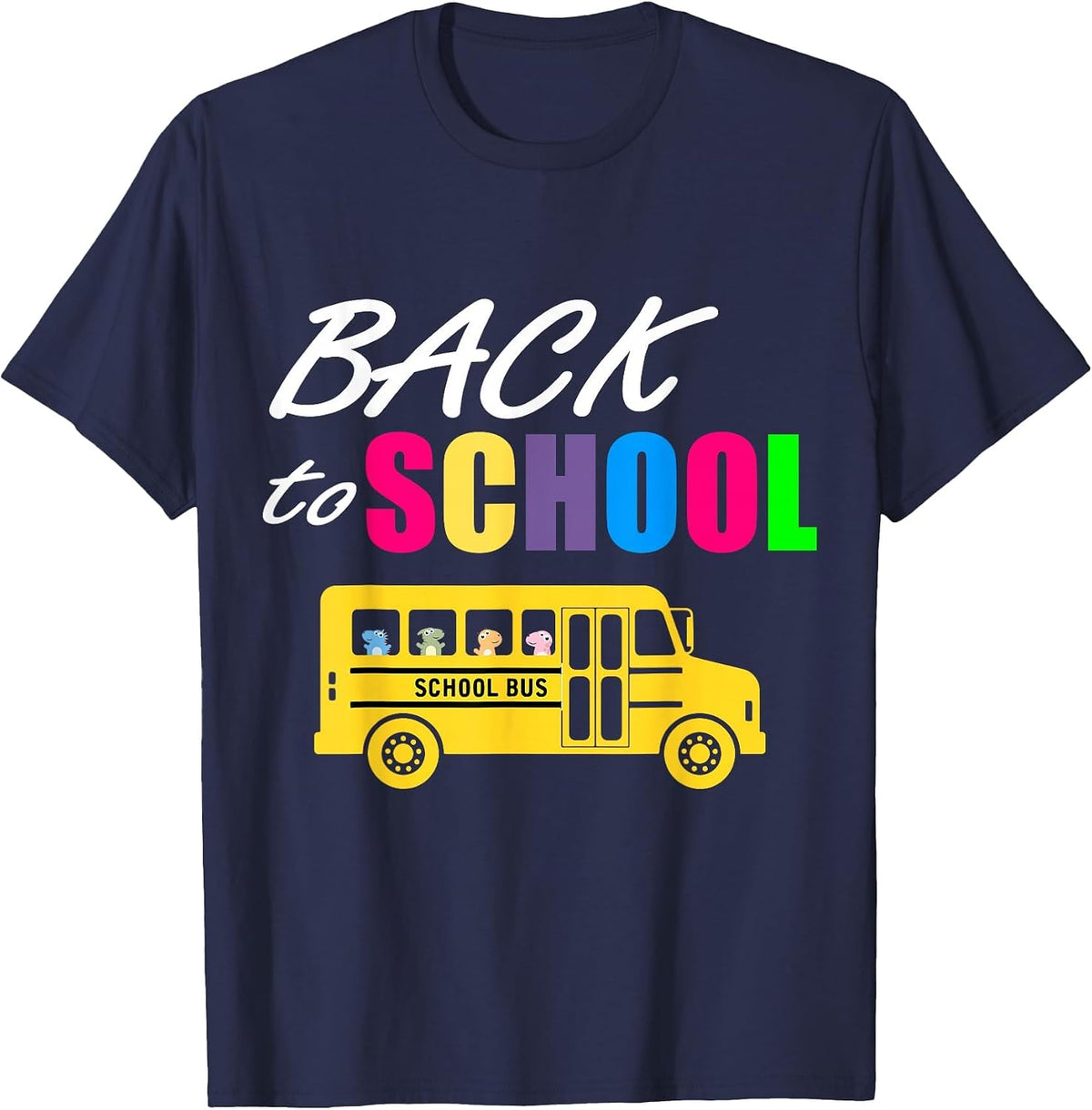 Welcome Back to School Here I Come First Day of 1st Grade T-Shirt - Navy Blue